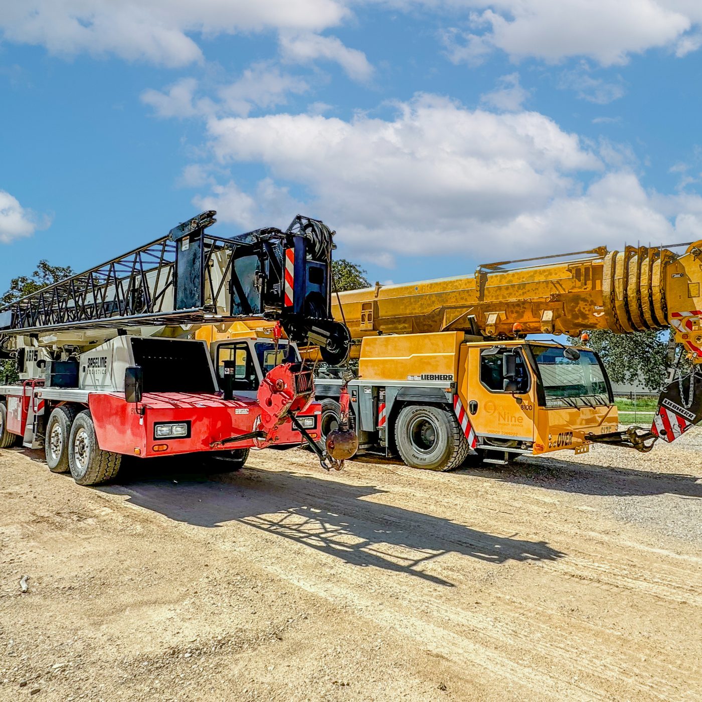 Cranes on a Texas job site